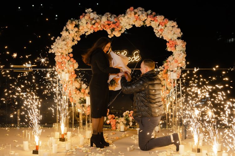 Освідчення з виглядом на гори в Буковелі