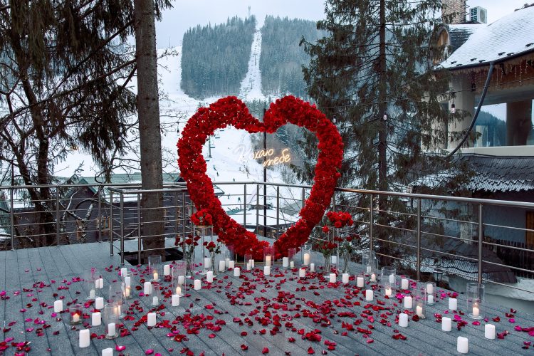 Ідеальне освідчення в Буковелі з виглядом на гори